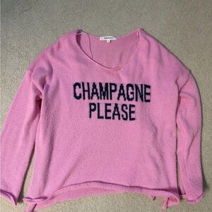 Miracle Pink Crew Neck Sweater - Champagne Please
